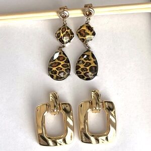 Clip-On Bundle - Two Pairs of Statement Clip-On Earrings